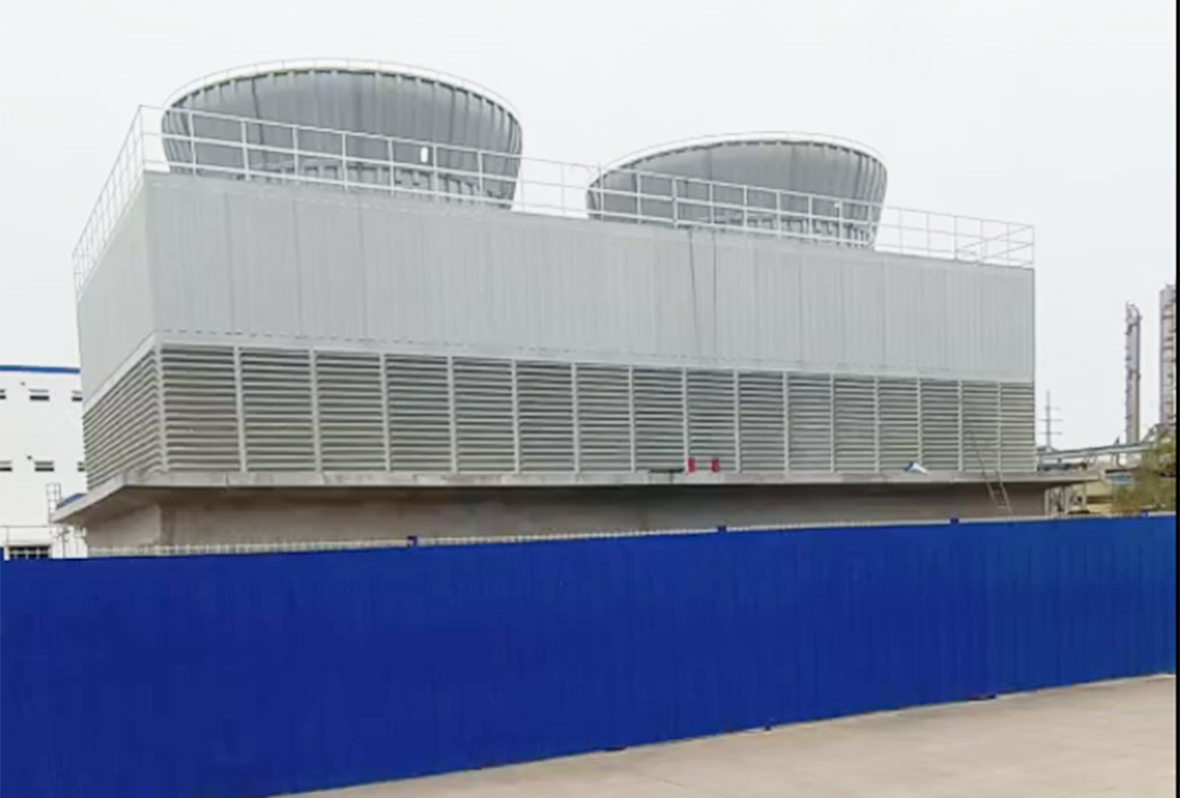 江苏梅兰化工(gōng)0T一2500TX2台玻璃钢冷却塔